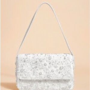 SHEIN White Beaded Shoulder Bag